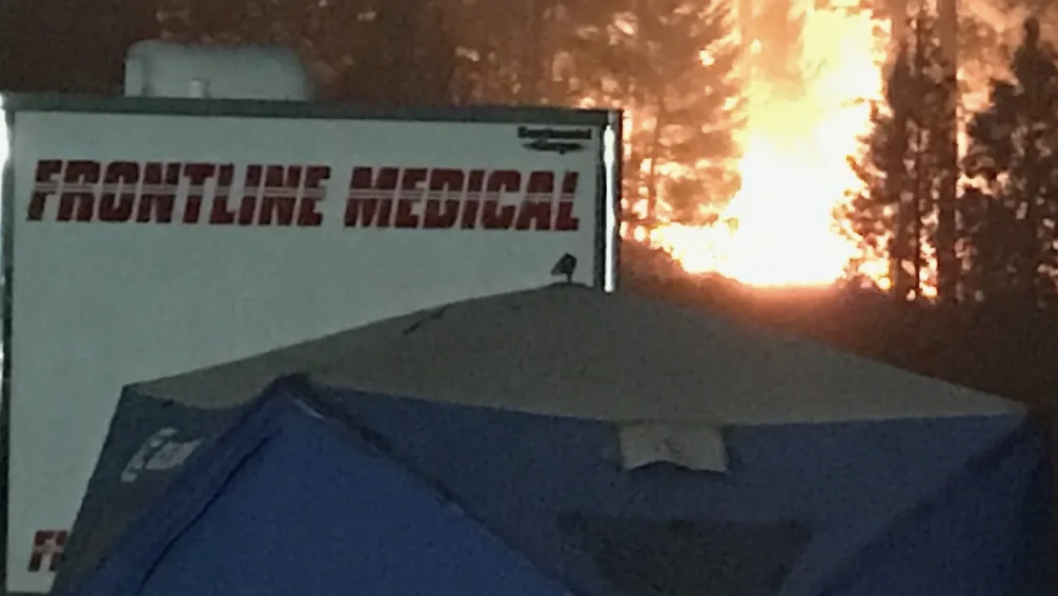 Frontline Medical unit at close wildfire 2018